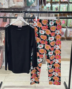 بلوز و شلوار سایز بزرگ زنانه کد 40526