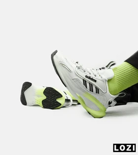 کفش کتانی مردانه و زنانه سفید سبز ADIDAS BONCE
