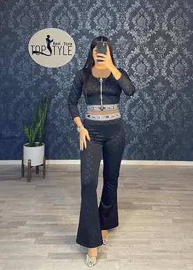 ست نیم‌تنه و شلوار کد : 7719