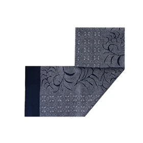 شال گردن طرحدار طوسی و سورمه ای