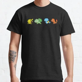 تیشرت pokemon | تیشرت پوکمون طرح Pixel Starter کد 139141