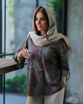 شومیز لینن طرح‌دار