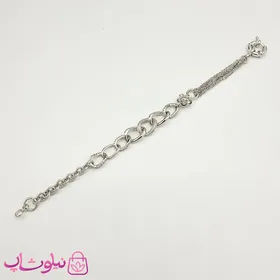 دستبند دخترانه ژوپینگ با طرح گل نقره ای