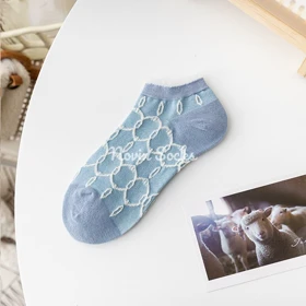 پک 5 جفتی جوراب مچی طرح گل