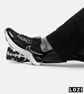 کفش کتانی مردانه و زنانه مشکی سفید NIKE zoom x