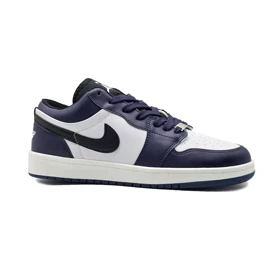 کفش کتانی اسپرت مردانه رنگ سفید سرمه ای مدل نایک NIKE Jordan 1 low