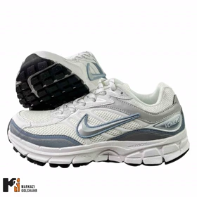 کفش ورزشی مردانه نایک مدل Vomero سفید طوسی
