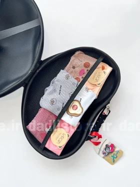 کیف لباس زیر قلبی مشکی طرح گربه