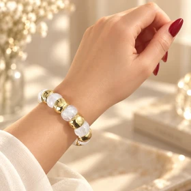 دستبند زنانه مدل ماه‌نوش_ کد 2579