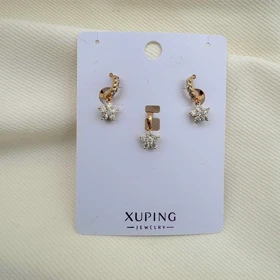 نیم ست ستاره نگینی ژوپینگ بدون زنجیر