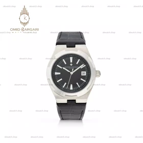 ساعت مچی وشرون کنستانتن بند چرمی صفحه مشکی Vacheron Constantin