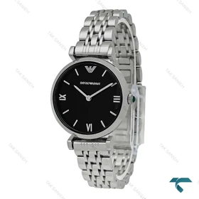 ساعت امپوریو آرمانی زنانه سیلور صفحه مشکی Armani-7999-L