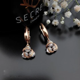 گوشواره آویز نگین‌دار ژوپینگ کد 87
