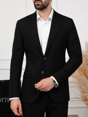 کت تک مشکی دو دکمه c245