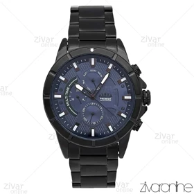 ساعت الکسا پریمیر A0104 مردانه سه موتوره مشکی صفحه سرمه ای 106155