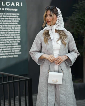 مانتو بلند یقه شال