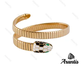 دستبند بولگاری ماری زنانه طلایی w-7004