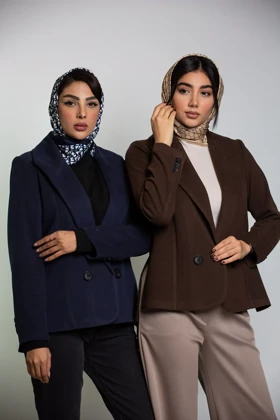 کت زنانه یقه بلیزر کشمیر