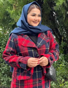پالتو بلند چهارخانه پشمی کد : 68005