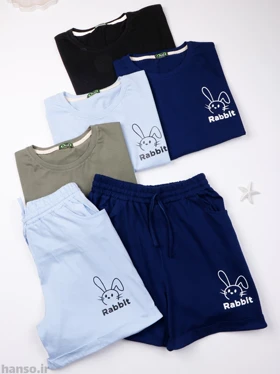 ست تیشرت و شلوارک طرح Rabbit آفر Offer