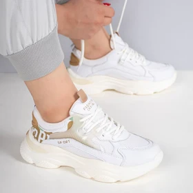 کفش و کتانی زنانه و دخترانه مدل فشیون FASHION رنگ سفید