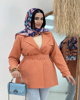 ترنچ کت بابونه (24)کد 4142