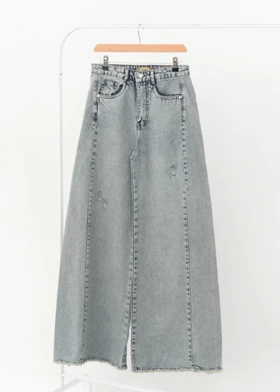 شلوار فول بگ جین زاپ‌دار