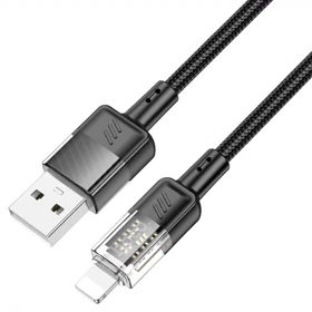 کابل لایتنینگ هوکو HOCO مدل U129 Spirit شدت جریان 2.4 آمپر 1.2 متری