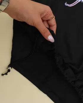 ست کراپ یقه دار گلدوزی و شلوارک زنانه 0739