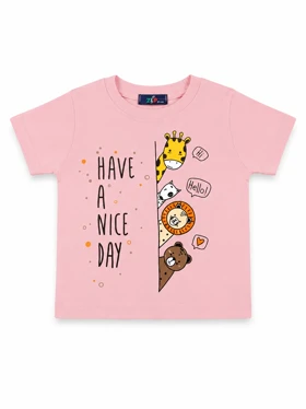 ست تیشرت شلوارک کودک زیپ کیدز Zip Kids (صورتی)