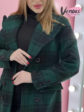پالتو چهارخونه 6دکمه