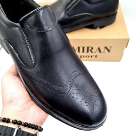 کفش مردانه مشکی بدون بند کیفیت عالی ( ارسال رایگان قیمت تولید)