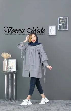 مانتو عروسکی آستین بنددار