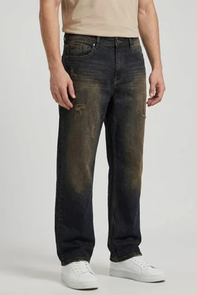 شلوار جین بگ مردانه سنگ شور با کیفیت SB155