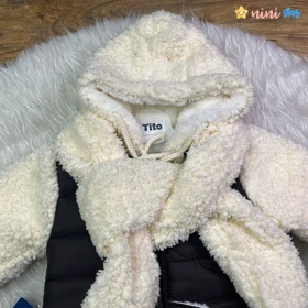 ست کاپشن و شلوار و شال گردن نوزادی برند TITO