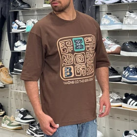 تیشرت مردانه مدل مایا دو رنگ قهوه ای کد 392590