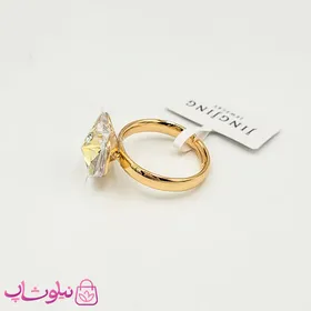 انگشتر دخترانه ژوپینگ با کریستال سواروسکی زرد