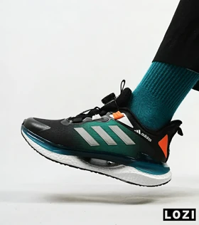 کفش کتانی مردانه و زنانه مشکی سبز ADIDAS Solar disk