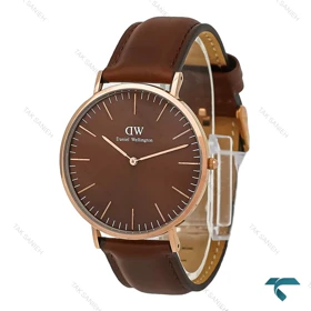 ساعت بند چرمی مردانه دنیل ولینگتون قهوه ای DW-8033-G