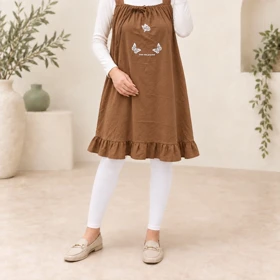 سارافون نخی طرح پروانه 5022 (قهوه ای)