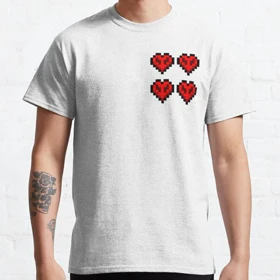 تیشرت Mincraft طرح hardcore hearts کد 10419