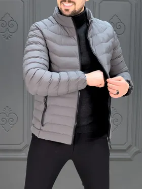 کاپشن T7888 خاکستری