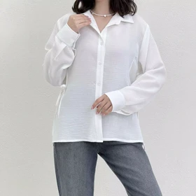 شومیز زنانه لینن بند دار