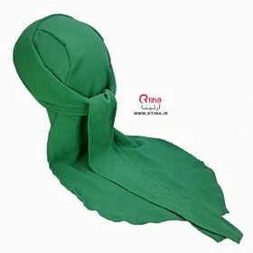 دستمال دورگ زنانه دخترانه رنگ سبز (بند بلند)