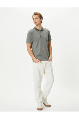 تیشرت یقه پولو مردانه koton