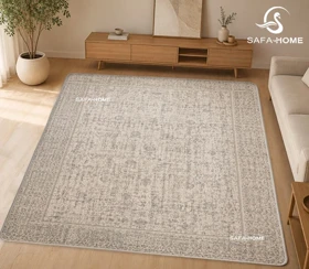 زیر سفره ای مخمل طرح پتینه کرم تیره