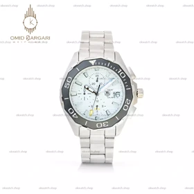 ساعت مچی تگ هویر کورنوگراف بند سیلور صفحه سفید Tag Heuer