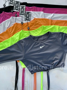 کراپ تاپ گره‌ای فینگر دار ورزشی نایکی Nike