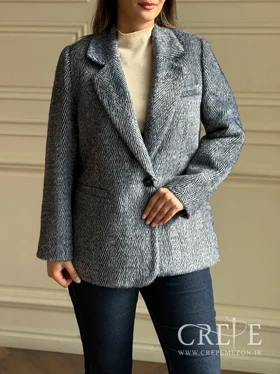 کت پوست سموری جناقی کمربند دار