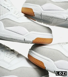 کتانی ساق‌دار زنانه و مردانه سفید Nike air jordan 4